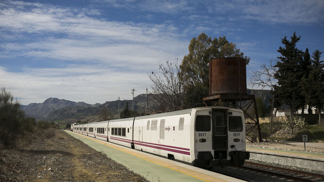 Trazada de la línea de ferrocarril entre Bobadilla y Algeciras.