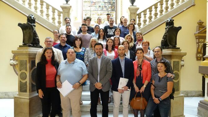 Presentación de la acción formativa Desarrollo JavaScript, ayer, en el Ayuntamiento de Málaga.