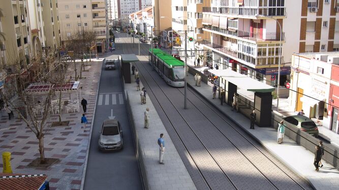 Diseño del trazado en superficie del Metro hasta el entorno del Civil.