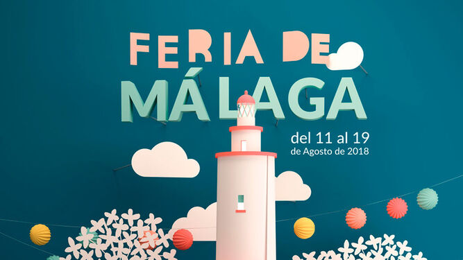 '¡Juega tu Feria!' del arquitecto Carlos León, cartel de la Feria de Málaga 2018