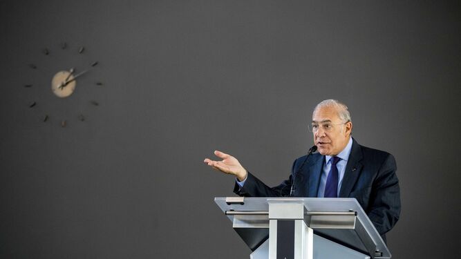 El secretario general de la OCDE, José Ángel Gurría, el lunes en Holanda.