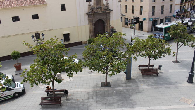 Plaza de Las Carmelitas, punto neurálgico de la peatonalización.