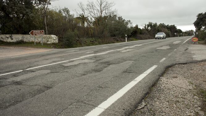 Imagen de la carretera 20A en el tramo que transcurre por Ronda.