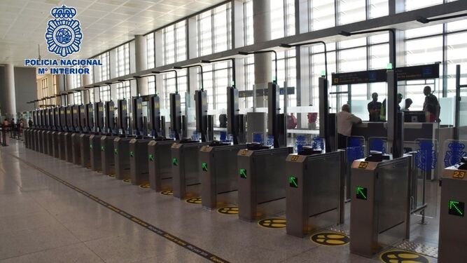 El nuevo sistema de control de viajeros del aeródromo malagueño.