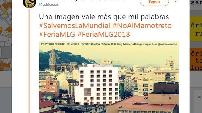 Uno de los muchos tuits de la campaña #SalvemosLaMundial.