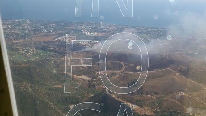 Imágenes del incendio desde el helicóptero Delta 7
