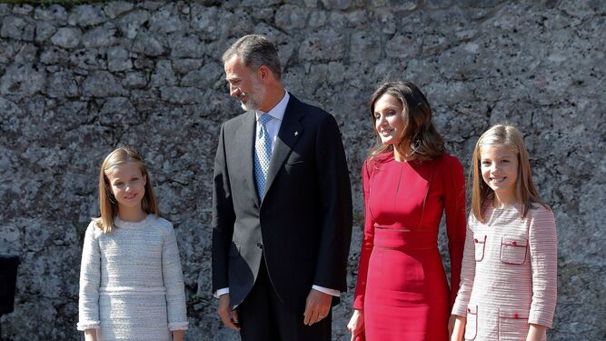 La princesa Sofía, el Rey, la Reina y la infanta Sofía