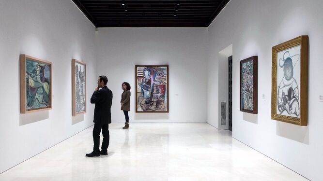 Una de las salas de la colección permanente del Museo Picasso Málaga