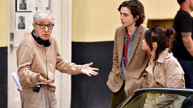 Woody Allen, en uno de sus últimos rodajes.
