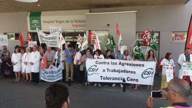 Concentración en las urgencias del Hospital Clínico de Málaga