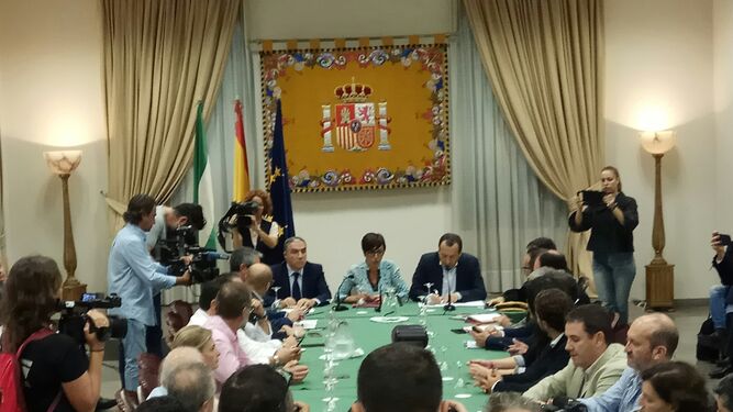 Reunión de coordinación celebrada en la Subdelegación del Gobierno en Málaga.