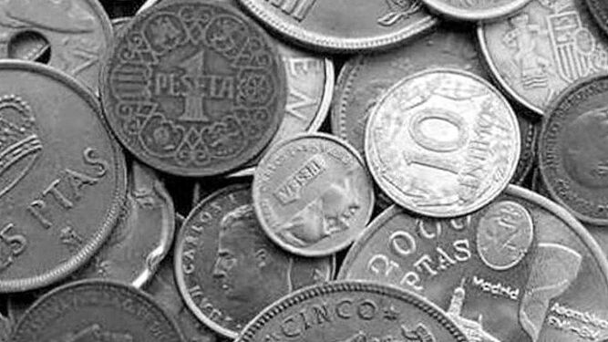 Monedas de peseta.