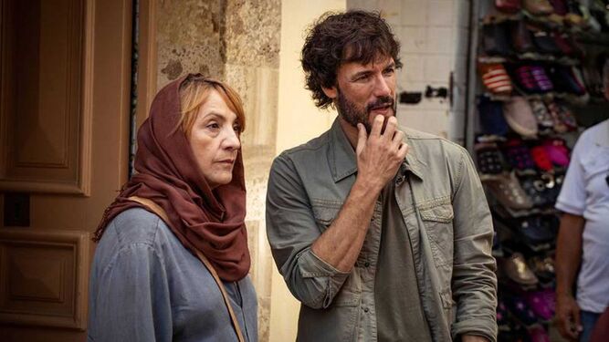 Blanca Portillo y Daniel Grao en pleno rodaje tunecino de 'Promesas de arena'