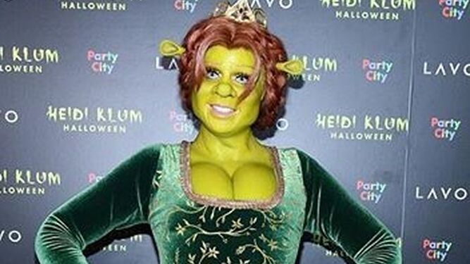 Heidi Klum disfrazada de la Princesa Fiona.