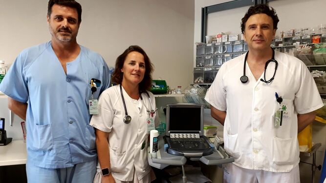 Alberto Oviedo, Margarita Algaba y Francisco Luque son médicos de Urgencias.