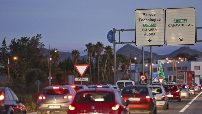 Tráfico de acceso al Parque Tecnológico de Andalucía.