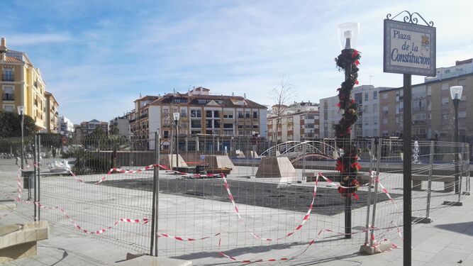 Plaza de la Constitución donde se ubicará el nuevo parque infantil.