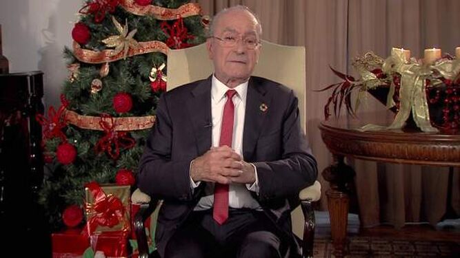 El alcalde de Málaga en su mensaje de Navidad el pasado 24 de diciembre