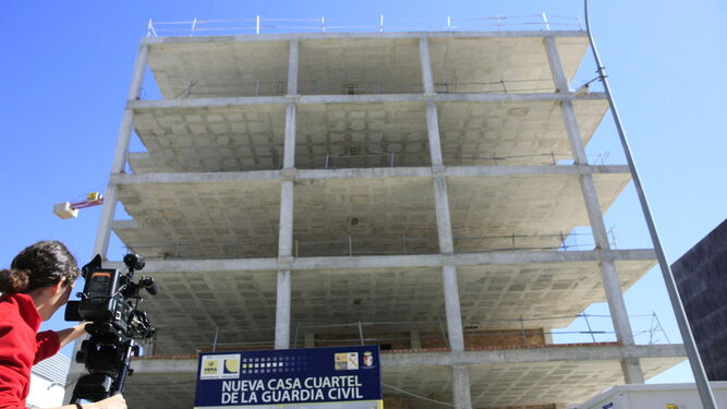 Estructura del edificio del futuro cuartel de la Guardia Civil en Antequera.