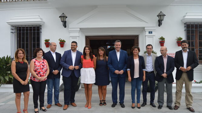 El equipo de gobierno de PSOE y Ciudadanos en Mijas.