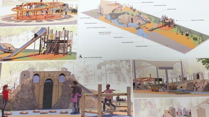 Diseño del parque infantil que se construirá en el Parque de San Rafael