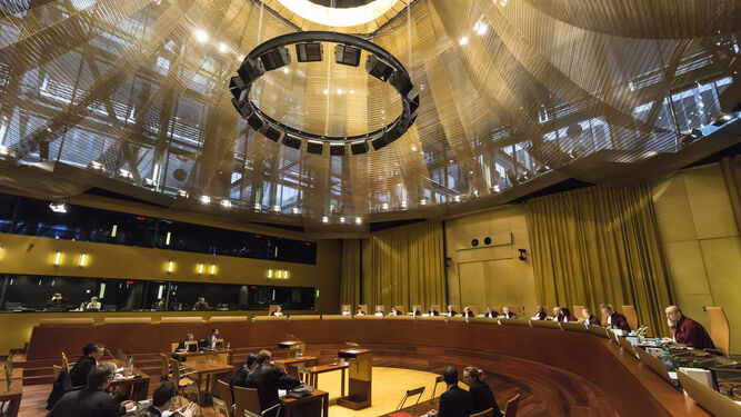 La Gran Sala del Tribunal de Justicia de la Unión Europea.