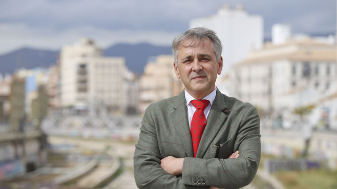 Rubén Manso Olivar, coordinador del programa económico de Vox y número dos por Málaga, ayer en la capital.