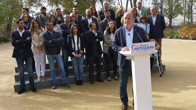 Manuel Barón presenta la candidatura con la que concurrirá a las elecciones municipales.
