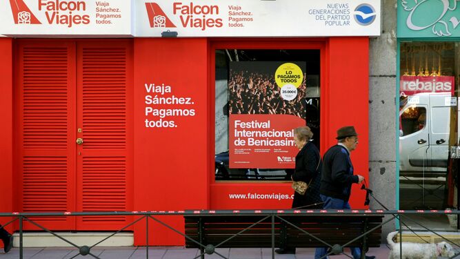 La agencia de viajes de Nuevas Generaciones en la calle Ferraz de Madrid.