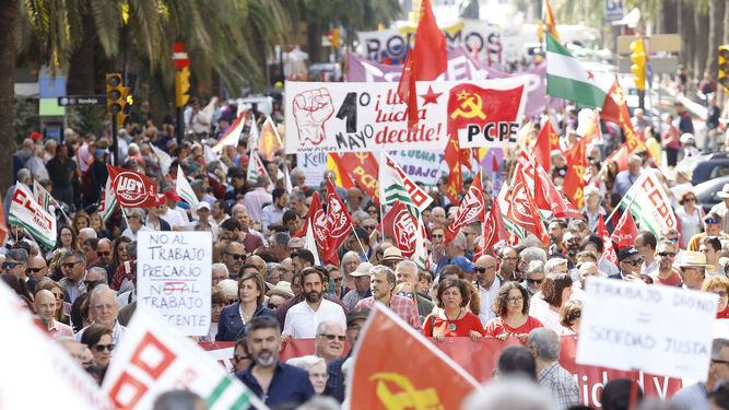 Manifestación del 1 de mayo en Málaga en una imagen de archivo