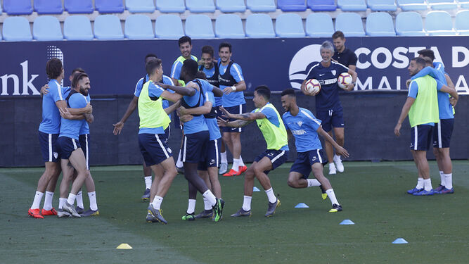 Las fotos del entrenamiento del M&aacute;laga CF antes de recibir al Oviedo