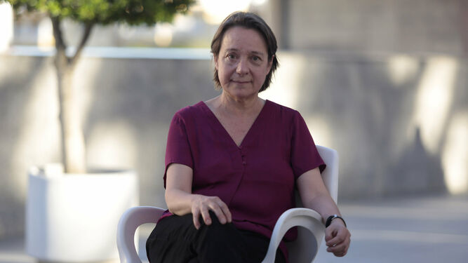 Cristina Otero, directora y guionista de 'Música en las manos', este lunes en los cines de Nervión Plaza.