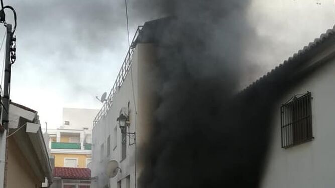 Incendio en un garaje de Vélez-Málaga