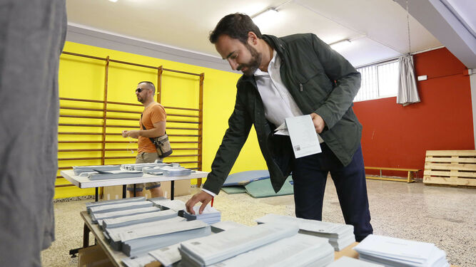 El candidato del PSOE a la Alcaldía de Málaga, Daniel Pérez