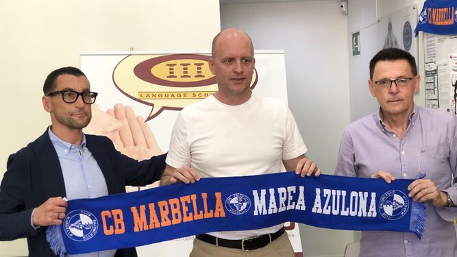 Davor Matkovic, en su presentación como entrenador del CB Marbella.