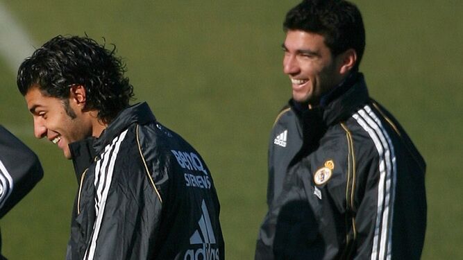 Miguel Torres y José Antonio Reyes, en su etapa en el Real Madrid.