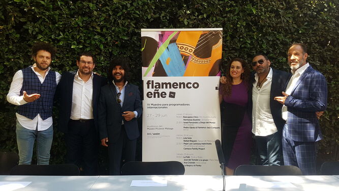 Presentación de Flamenco Eñe, este jueves, en el Museo Picasso.