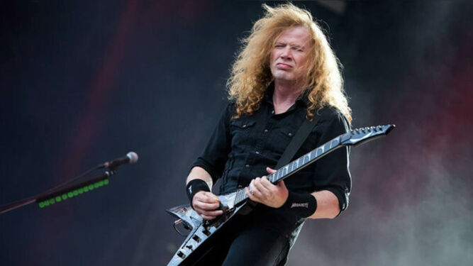 Dave Mustaine, en un concierto de Megadeth