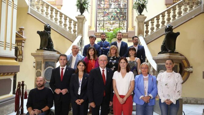 La nueva corporación del Ayuntamiento de Málaga 2019