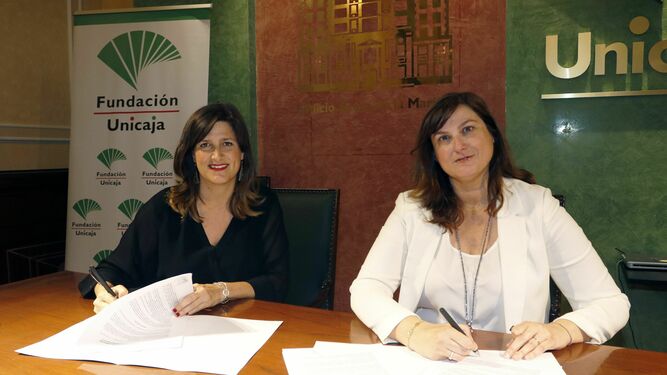 Firma del convenio de colaboración entre la Fundación Unicaja y RGD Factoría de Proyectos.