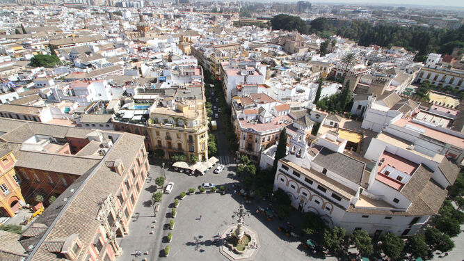 Vista de la calle Mateos Gago desde la Giralda.