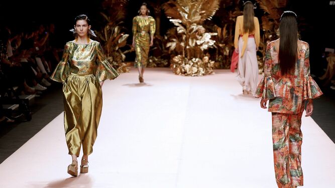 Desfile de Juan Duyos, el lunes, en la cuarta jornada de la 'Fashion Week' madrileña.