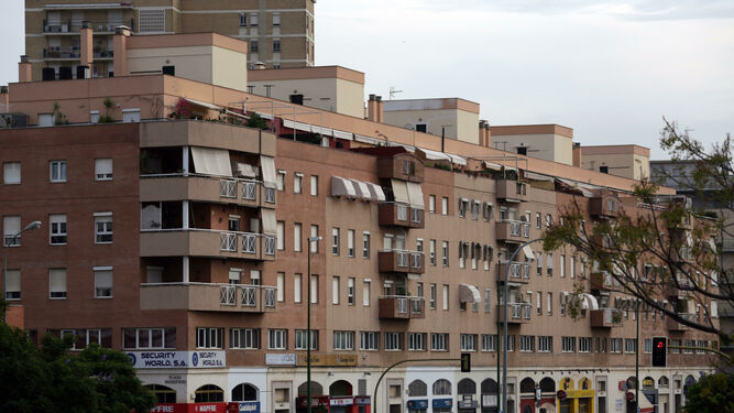 Bloques de pisos por la zona de Nervión.
