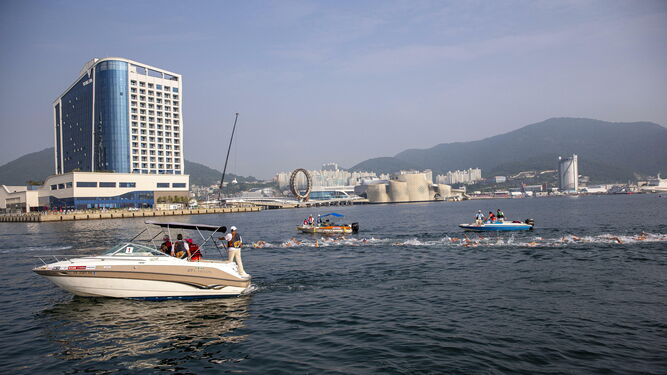 Las fotos de Paula Ruiz en el Mundial de aguas abierta de Gwangju