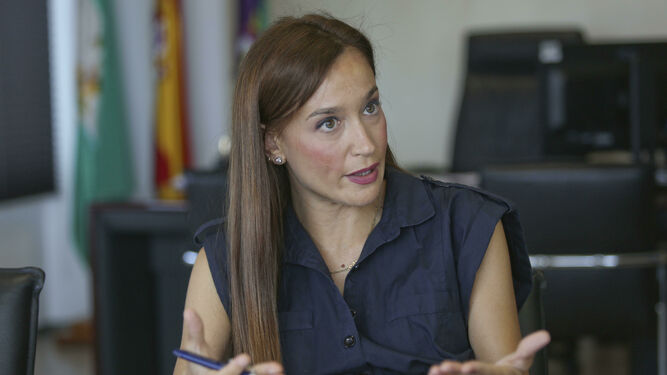 Elisa Pérez de Siles durante la entrevista.