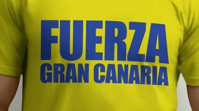 El lema con el que saltaron los equipos en Las Palmas-Huesca.