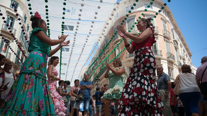 Celebración de la Feria de Málaga del año pasado en la calle Larios.