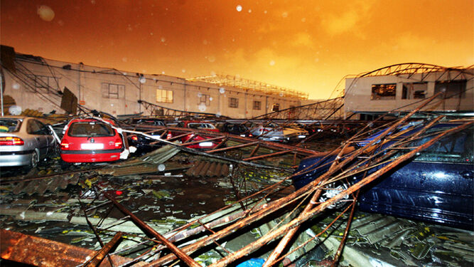 Las fotos del tornado de San Andr&eacute;s en M&aacute;laga en 2009