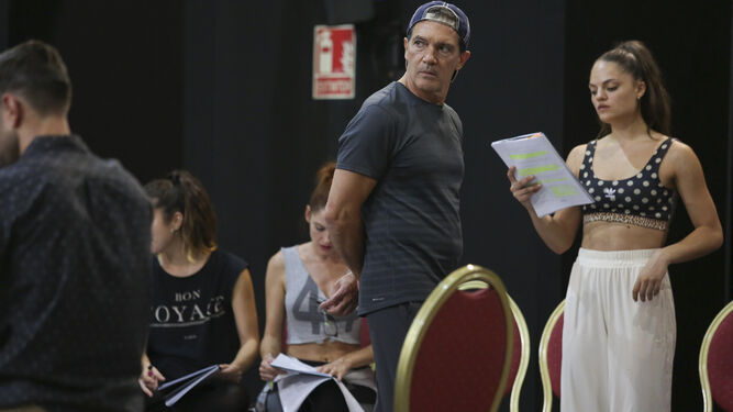 Ensayo con Antonio Banderas de la obra que estrenar&aacute; el Teatro del Soho