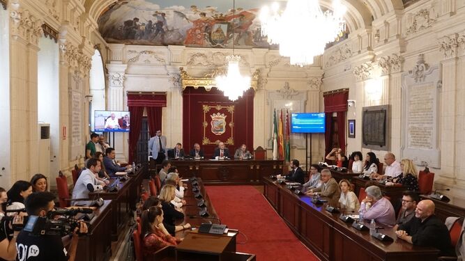 Pleno del Ayuntamiento de Málaga en una imagen de archivo